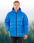 Recycelte wattierte Parka-Jacke mit Kapuze | 21233