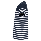 Kinder T-shirt van biologische katoen met ronde hals en zeemansstijl - K3035