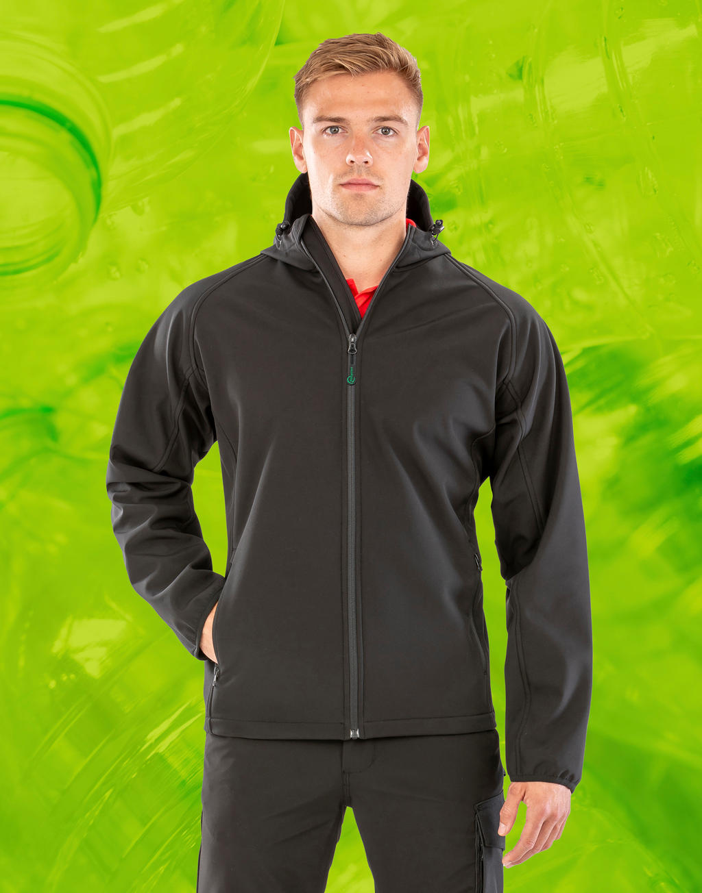 Chaqueta Softshell con Capucha de 3 Capas Recicladas para Hombre | veintiún mil cuatrocientos treinta y tres