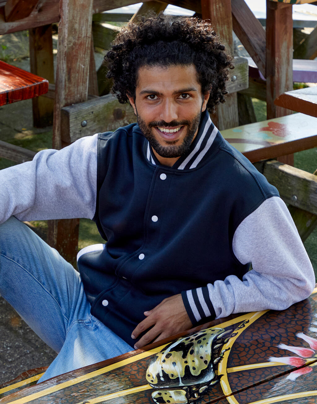 Customizable Unisex Varsity Jacket – Recycled Fabric | 21952