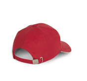 Kappe aus Bio-Baumwolle mit kontrastierendem Sandwich-Schirm - 6 Paneele - KP198