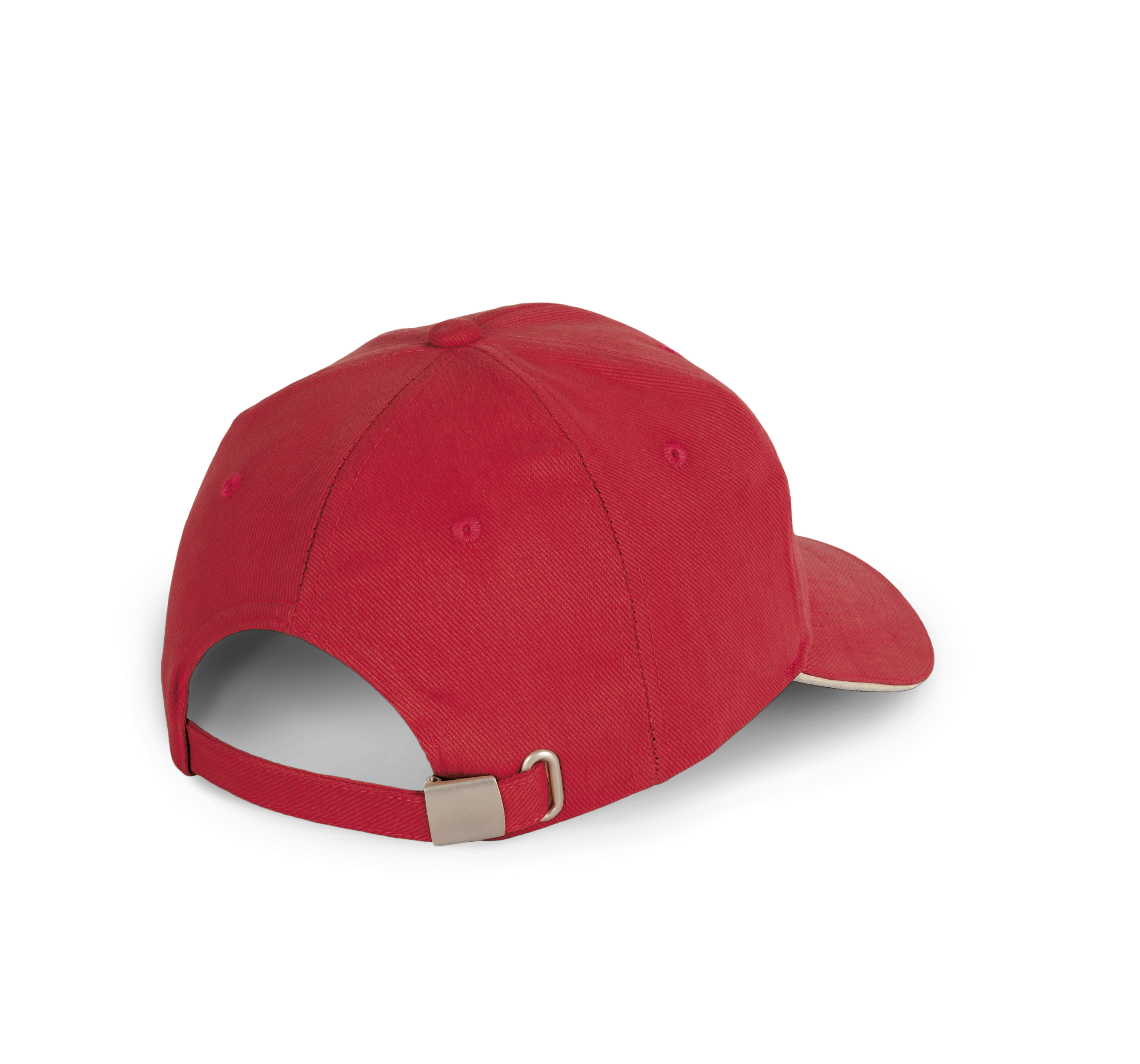 Kappe aus Bio-Baumwolle mit kontrastierendem Sandwich-Schirm - 6 Paneele - KP198