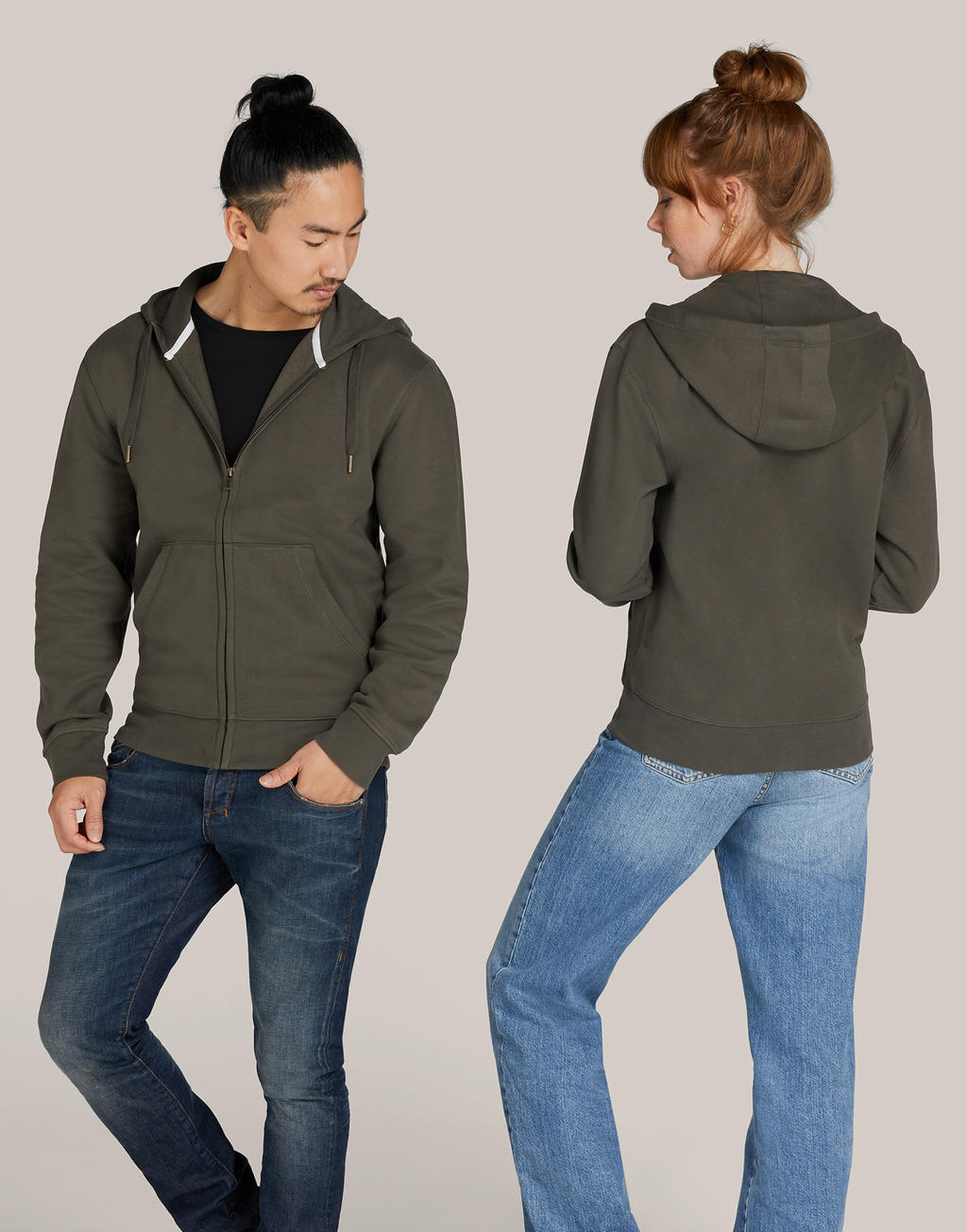 Sudadera con capucha sin etiqueta de cremallera completa unisex SG Signature | veintitrés mil ciento cincuenta y dos