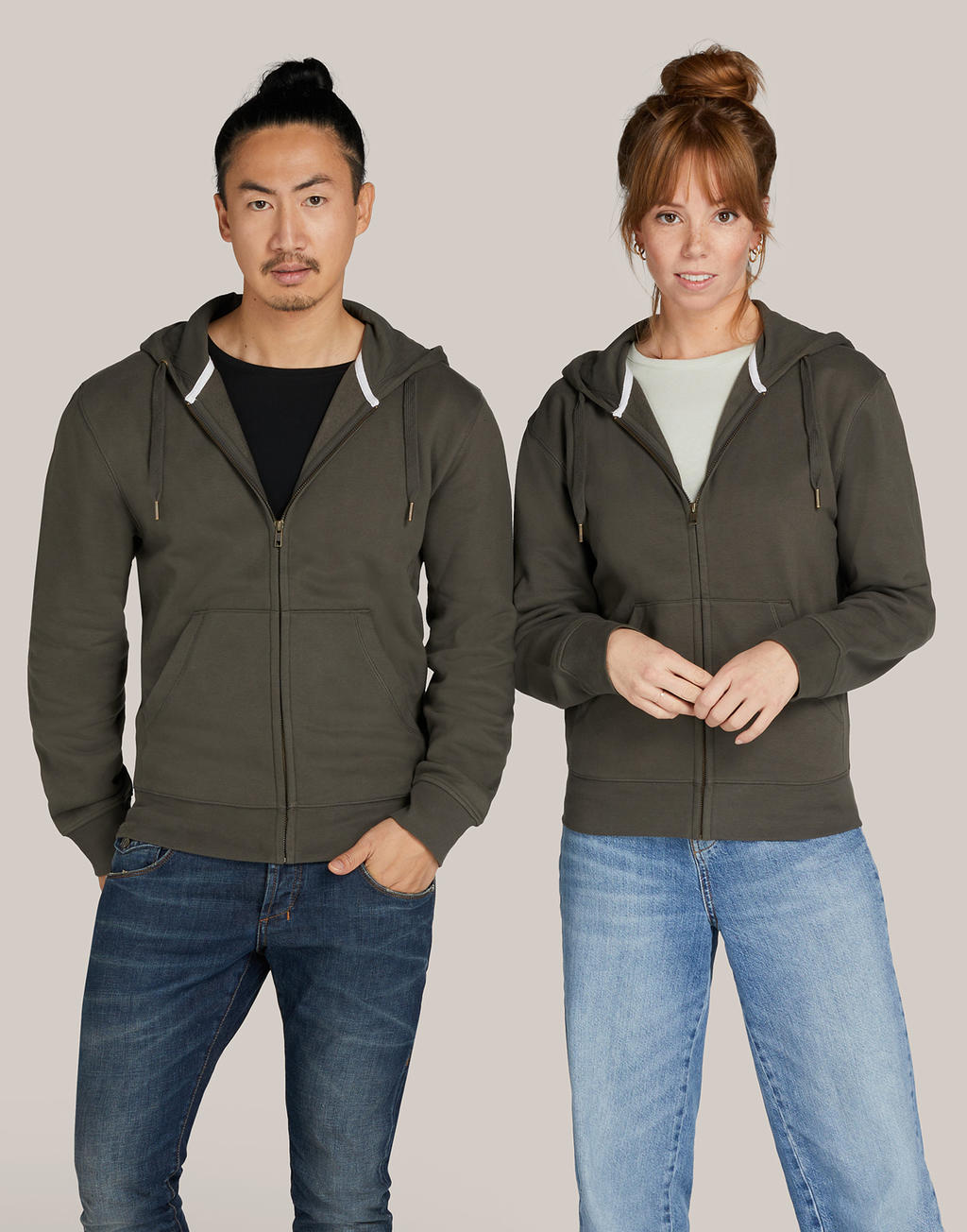 Sudadera con capucha sin etiqueta de cremallera completa unisex SG Signature | veintitrés mil ciento cincuenta y dos