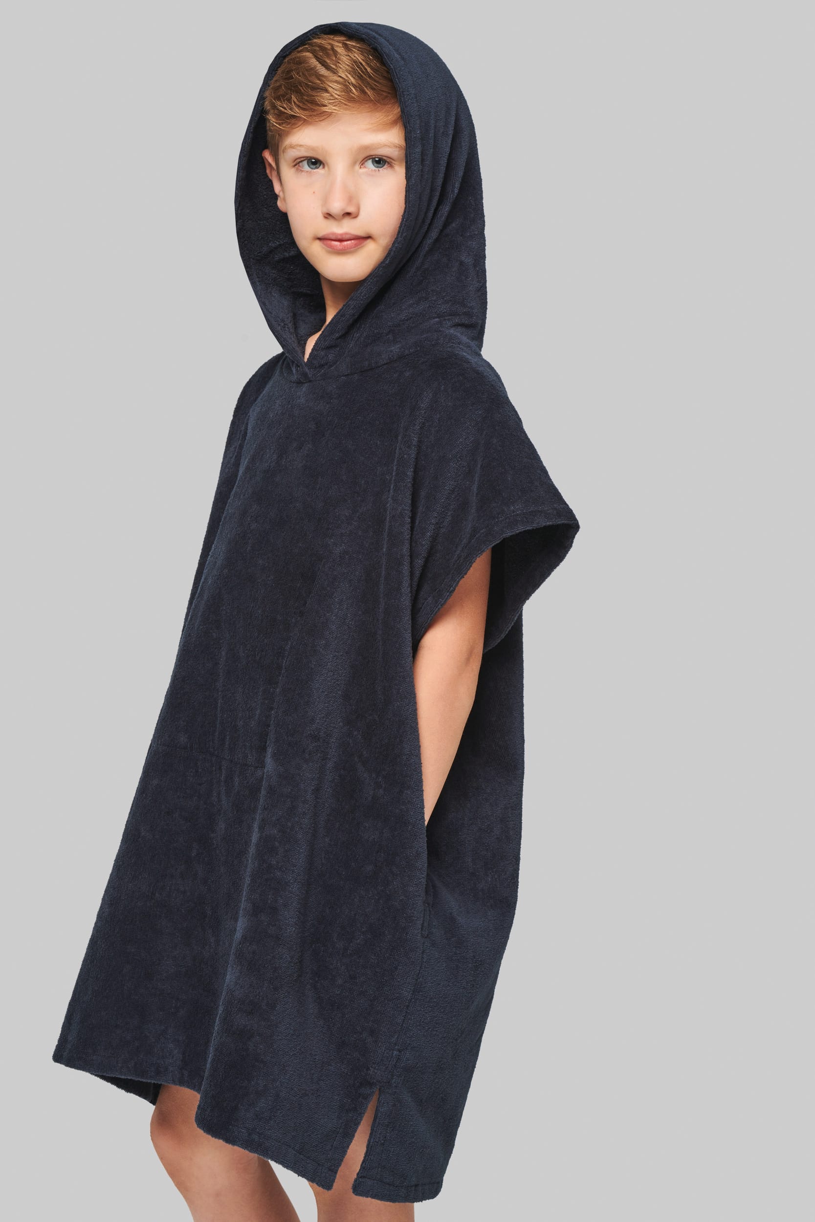 Poncho à capuche en tissu éponge pour enfants - PA582