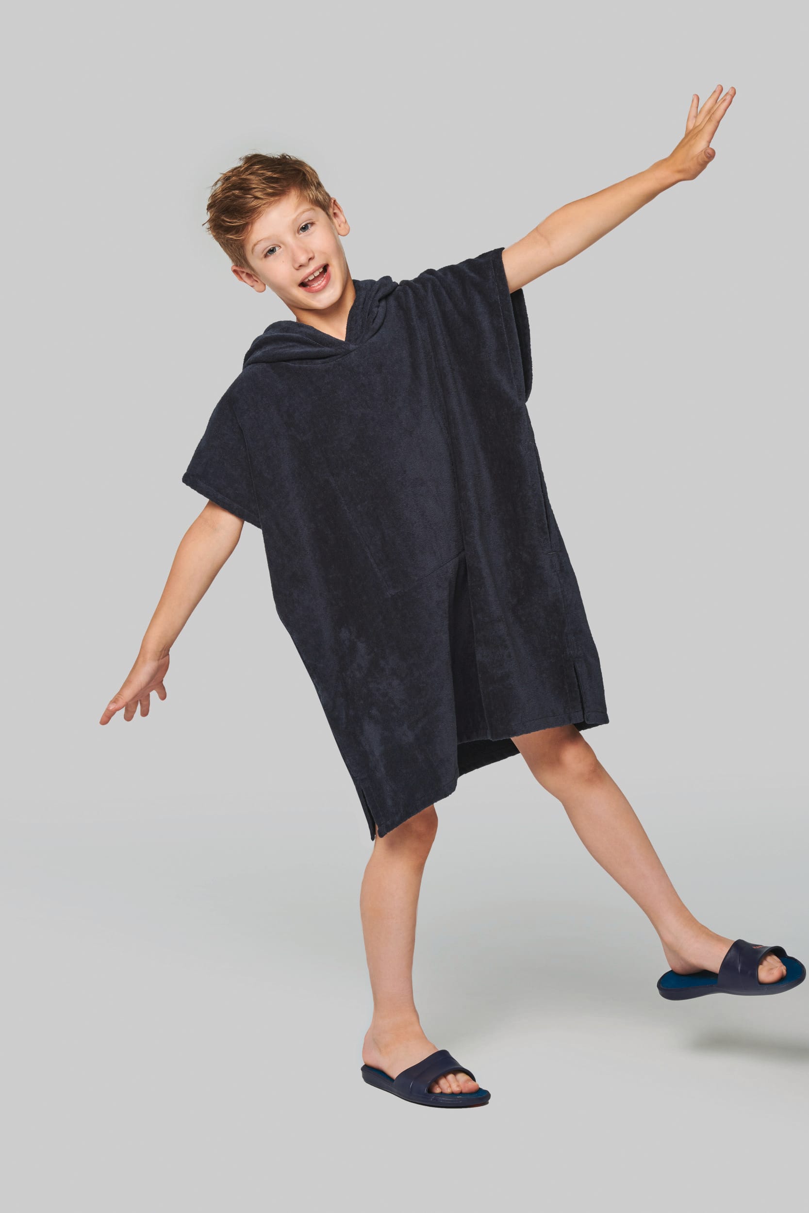 Poncho à capuche en tissu éponge pour enfants - PA582