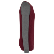 Heren Tweekleurige Organische Ronde Hals Raglanmouw Sweatshirt - K491