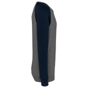 Heren Tweekleurige Organische Ronde Hals Raglanmouw Sweatshirt - K491