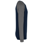 Heren Tweekleurige Organische Ronde Hals Raglanmouw Sweatshirt - K491