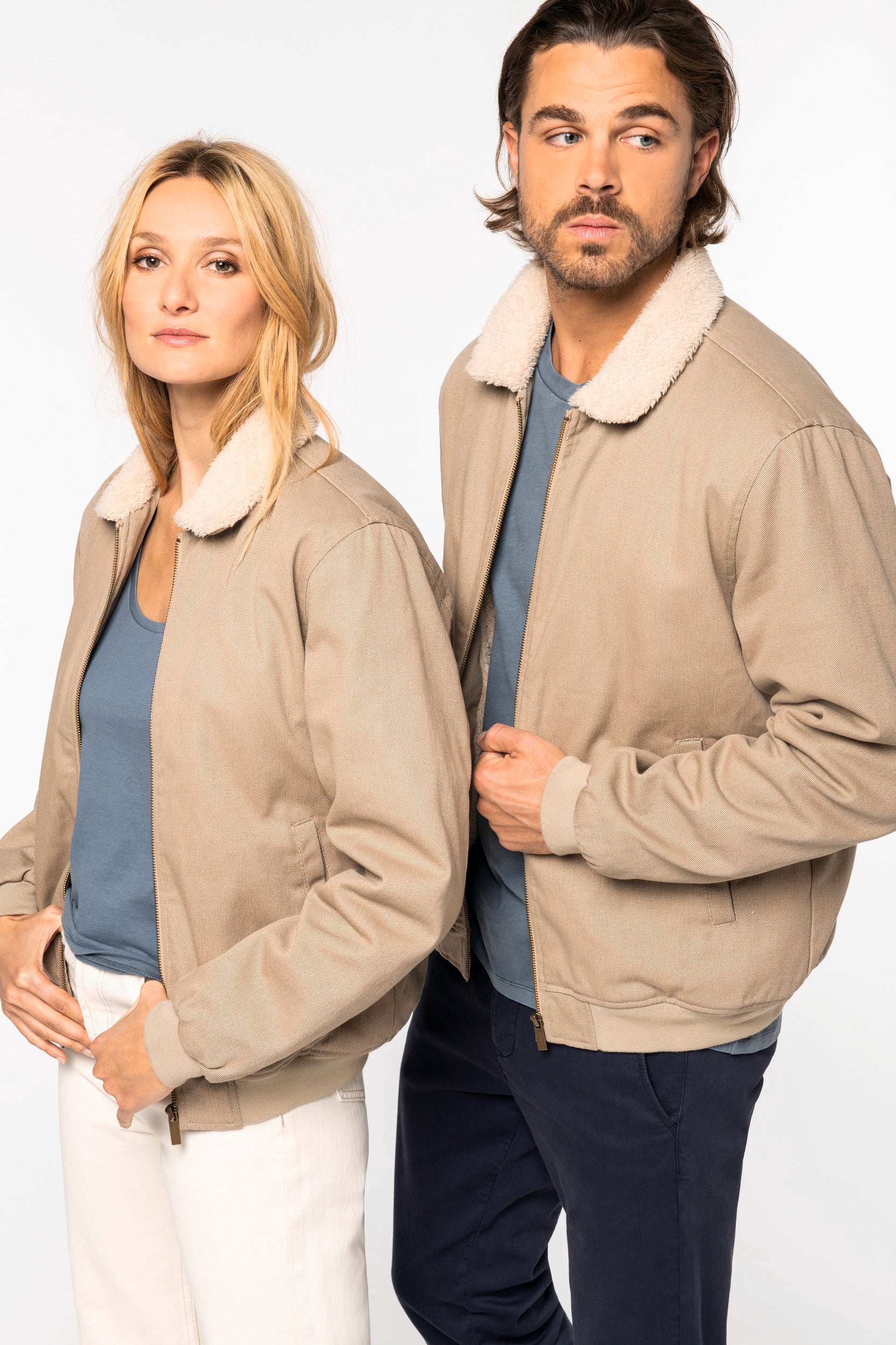 Unisex milieuvriendelijke Sherpa kraagjas - 380 g/m² - NS612