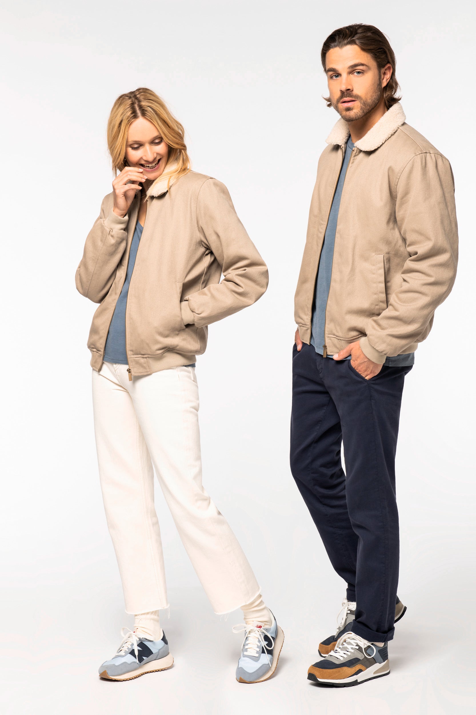 Unisex Eco-friendly Sherpa Collar Jacket - 380 g/m² - NS612