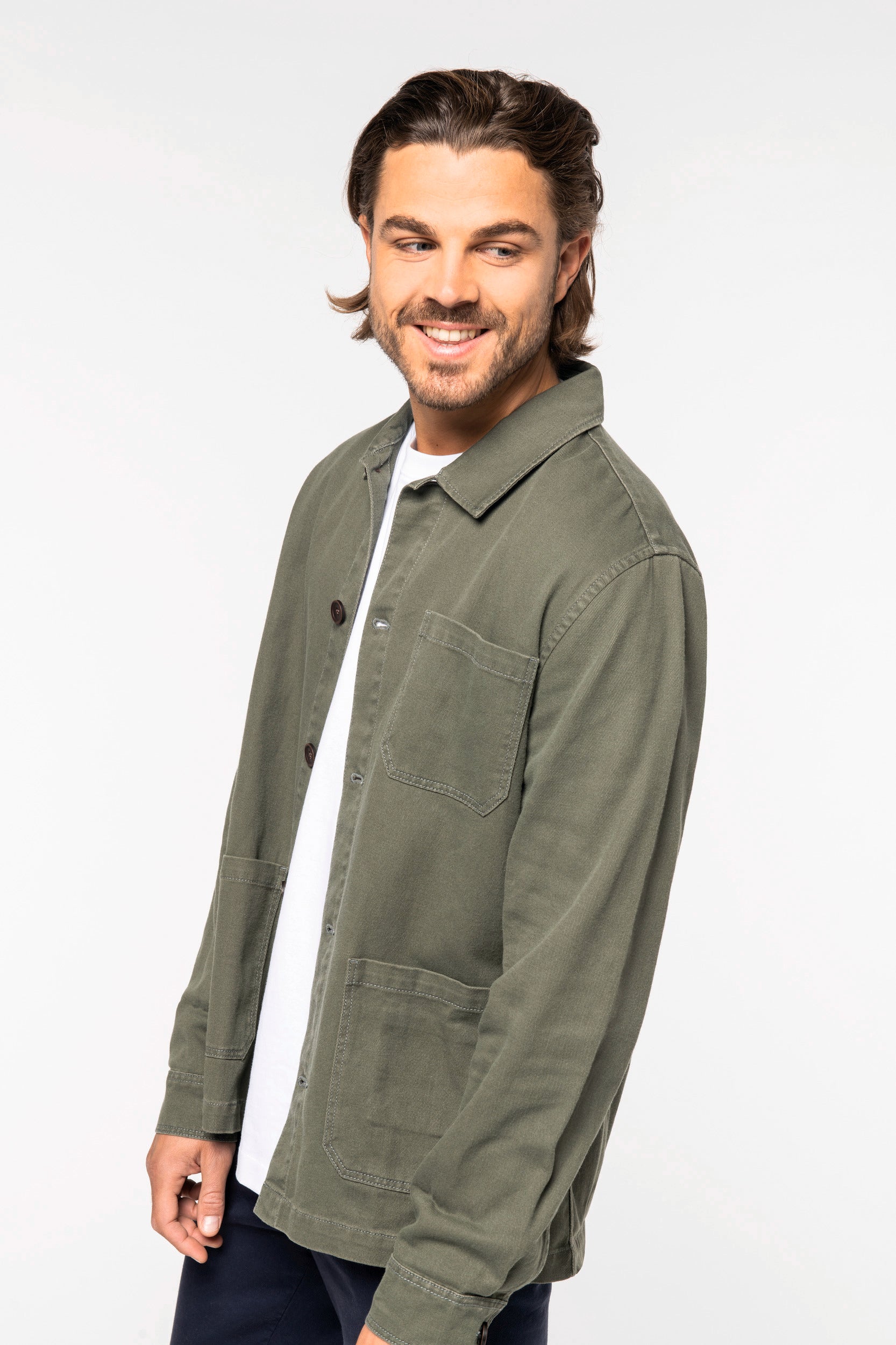 Heren Worker Faded Jacket - 300 g/m² - NS610