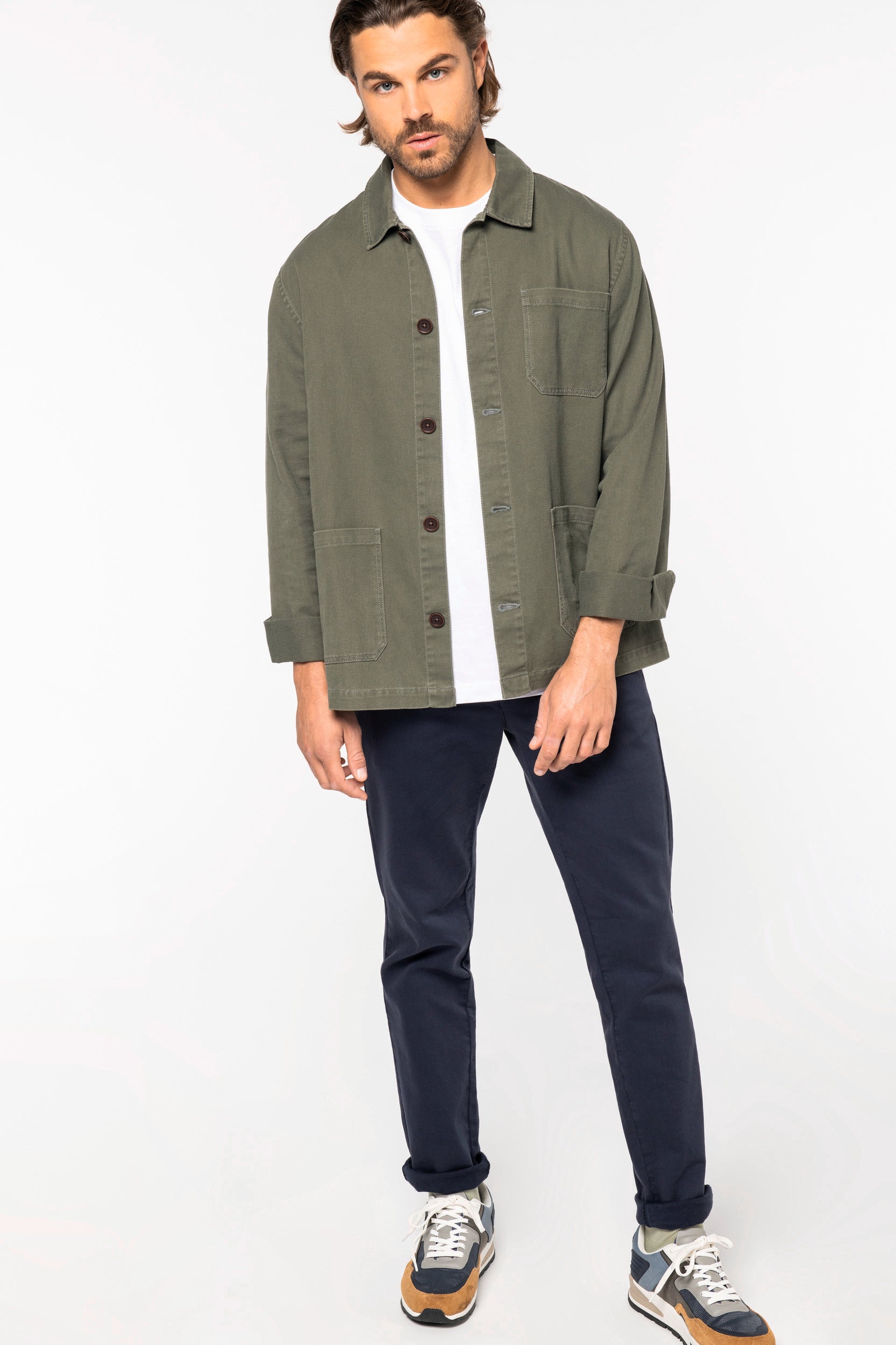 Heren Worker Faded Jacket - 300 g/m² - NS610