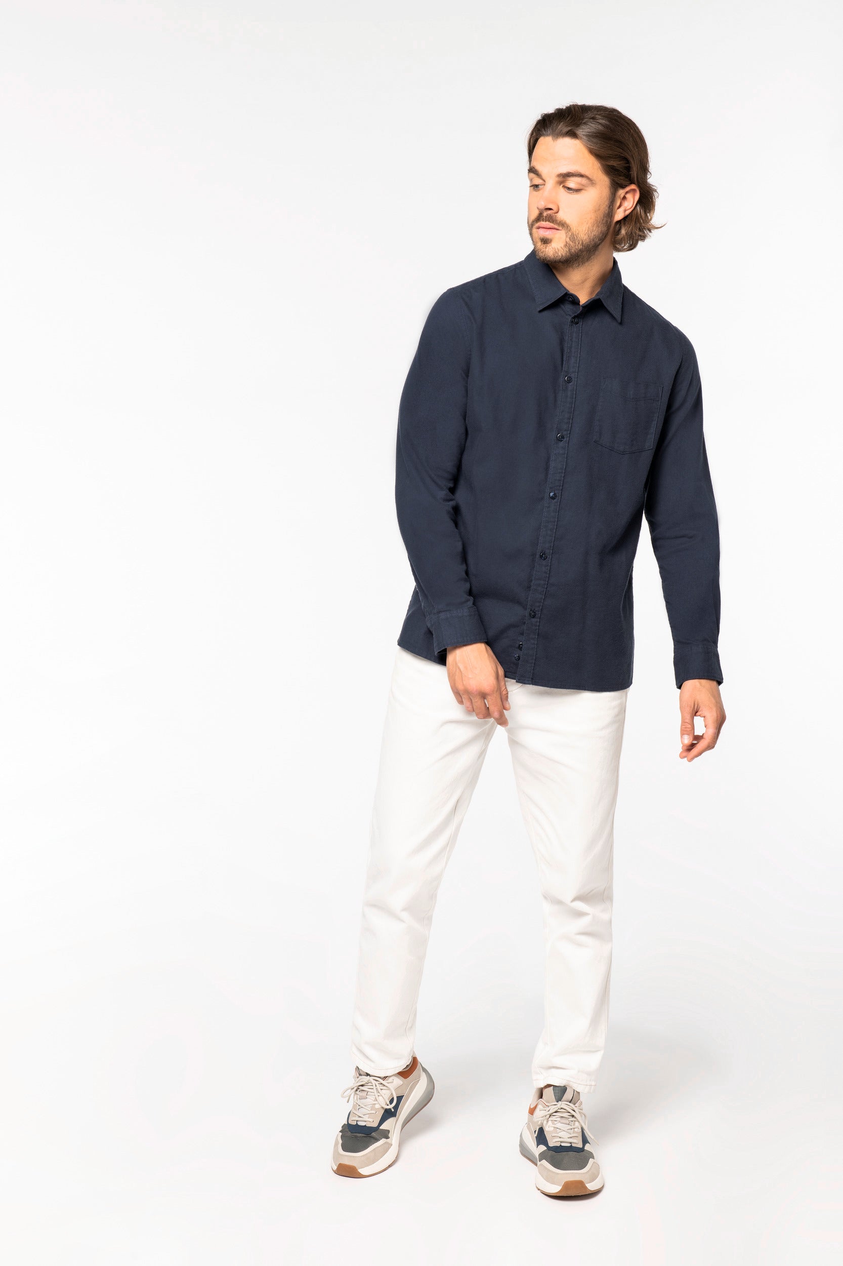 Camisa de franela ecológica para hombre - 170 g/m² - NS520