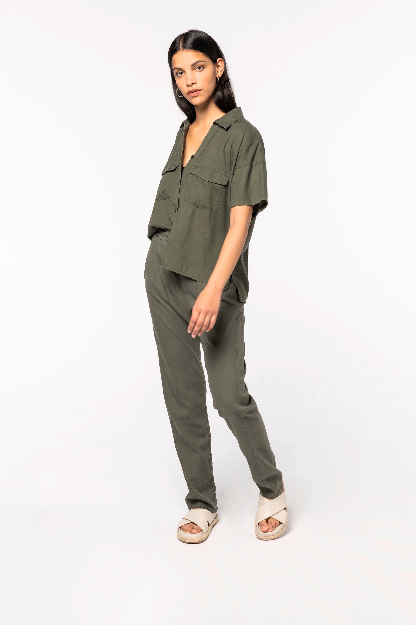 Camisa oversize de mujer con Lyocell Tencel - 125 g/m² - NS514