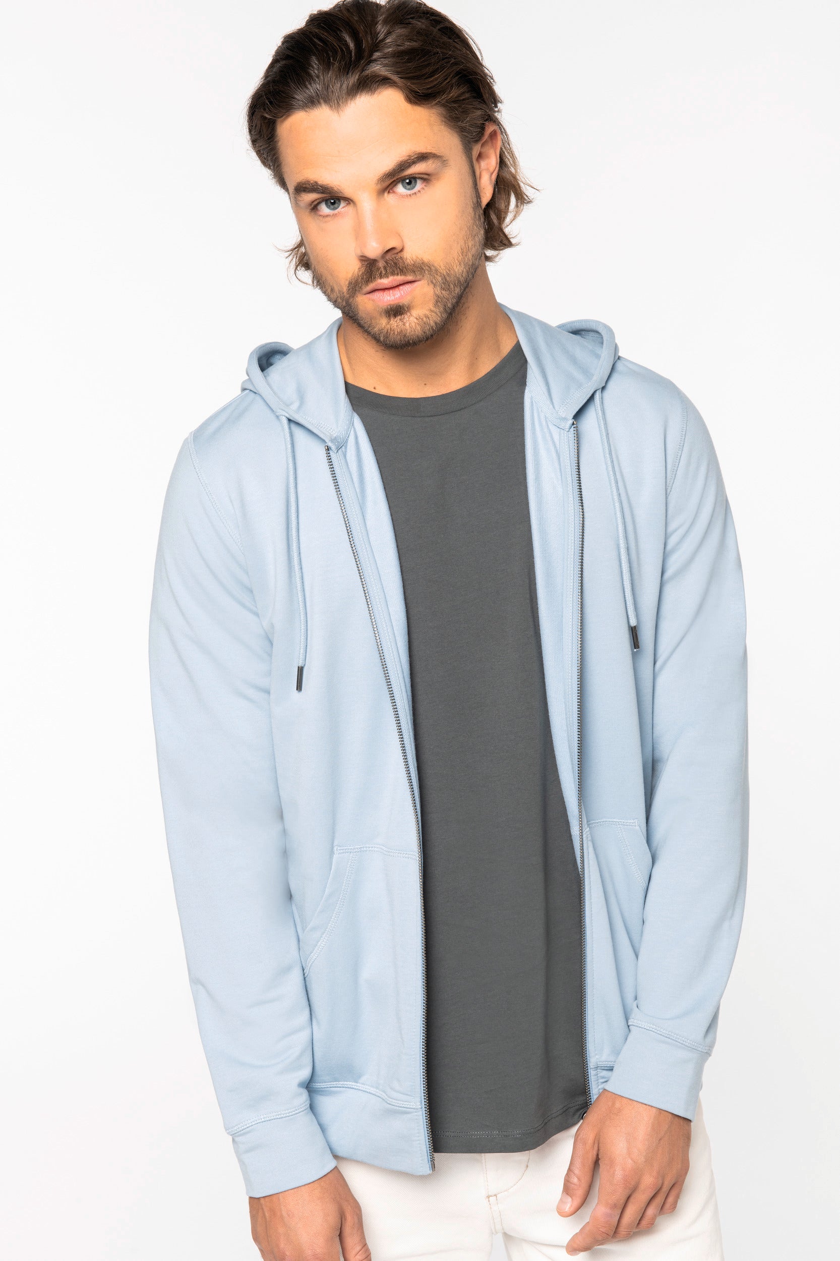 Sudadera con capucha y cremallera para hombre - 260 g/m² - NS426