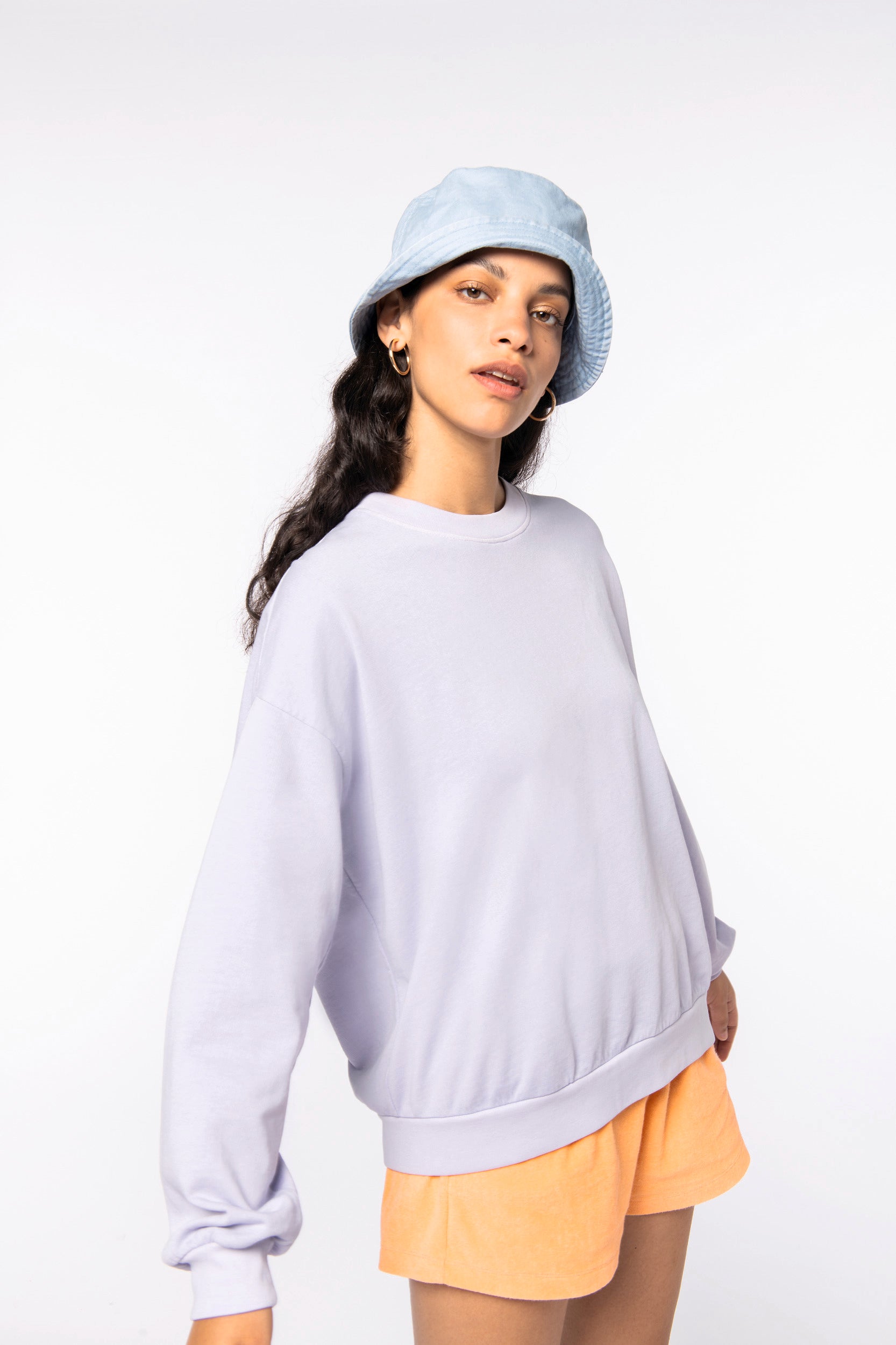 Sudadera unisex de felpa francesa de gran tamaño, ecológica, NS415, confeccionada en Portugal