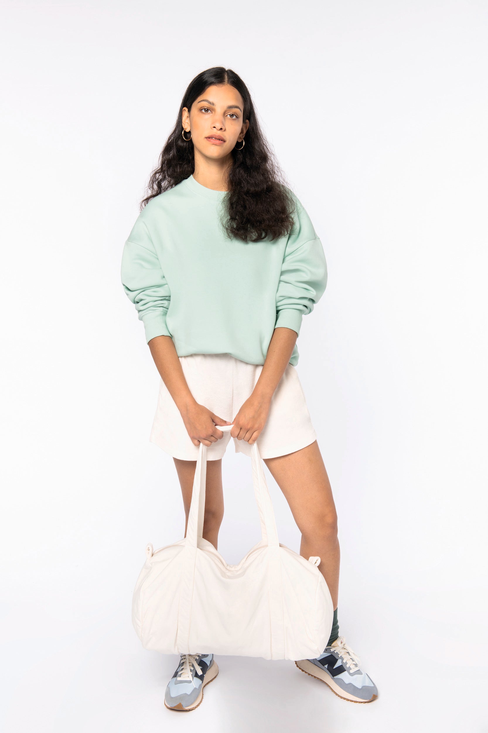 Eco-Verantwoordelijke Oversized Ronde Hals Unisex Sweatshirt - NS407