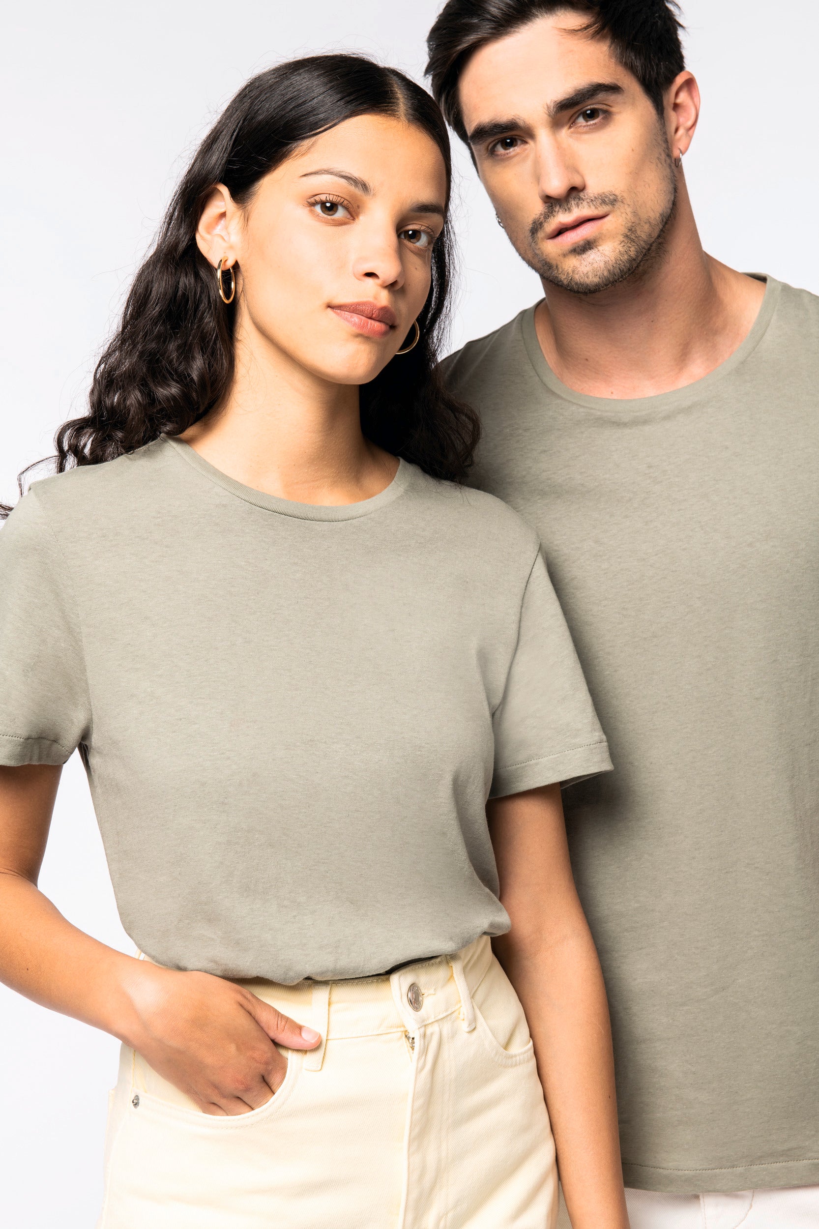 Unisex Organic Cotton And Linen T-shirt  - 150gsm - NS325