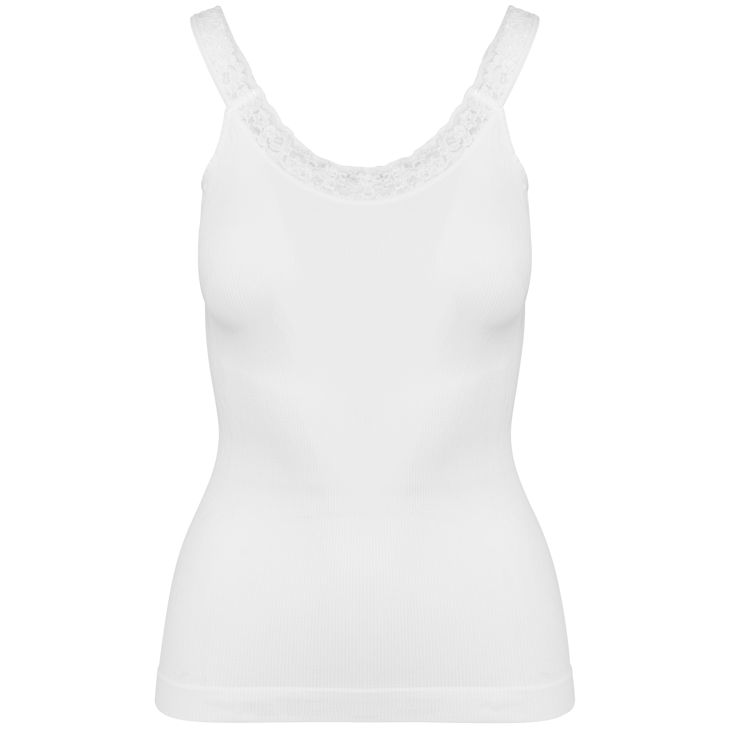 Milieuvriendelijke Naadloze Tanktop Met Kant - K3043
