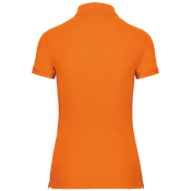 Women's Short-Sleeved Piqué Polo Shirt in Recycled Polyester and Cotton | WK275