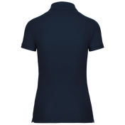 Women's Short-Sleeved Piqué Polo Shirt in Recycled Polyester and Cotton | WK275