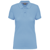 Women's Short-Sleeved Piqué Polo Shirt in Recycled Polyester and Cotton | WK275
