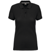 Women's Short-Sleeved Piqué Polo Shirt in Recycled Polyester and Cotton | WK275