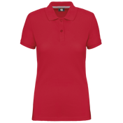 Women's Short-Sleeved Piqué Polo Shirt in Recycled Polyester and Cotton | WK275
