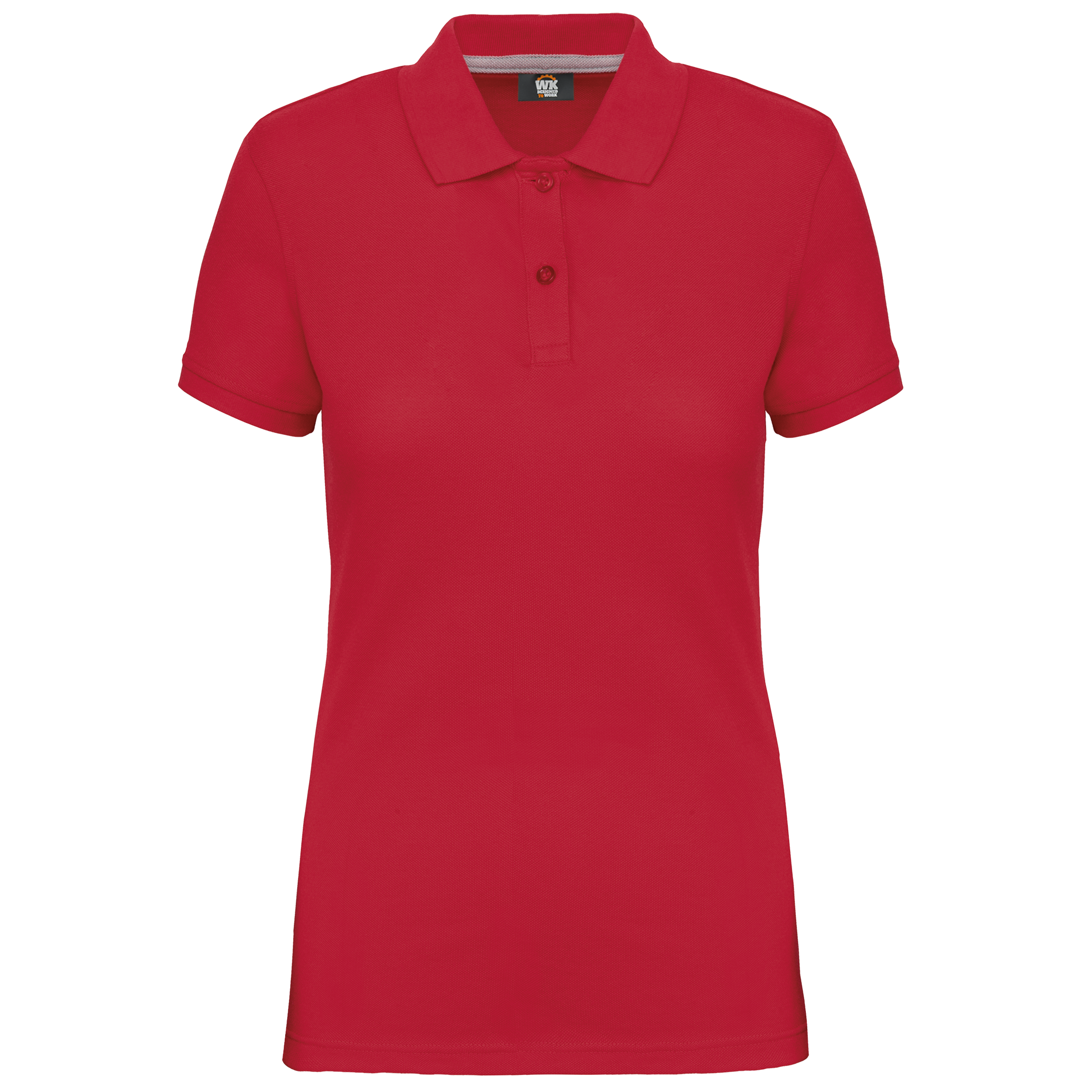 Women's Short-Sleeved Piqué Polo Shirt in Recycled Polyester and Cotton | WK275