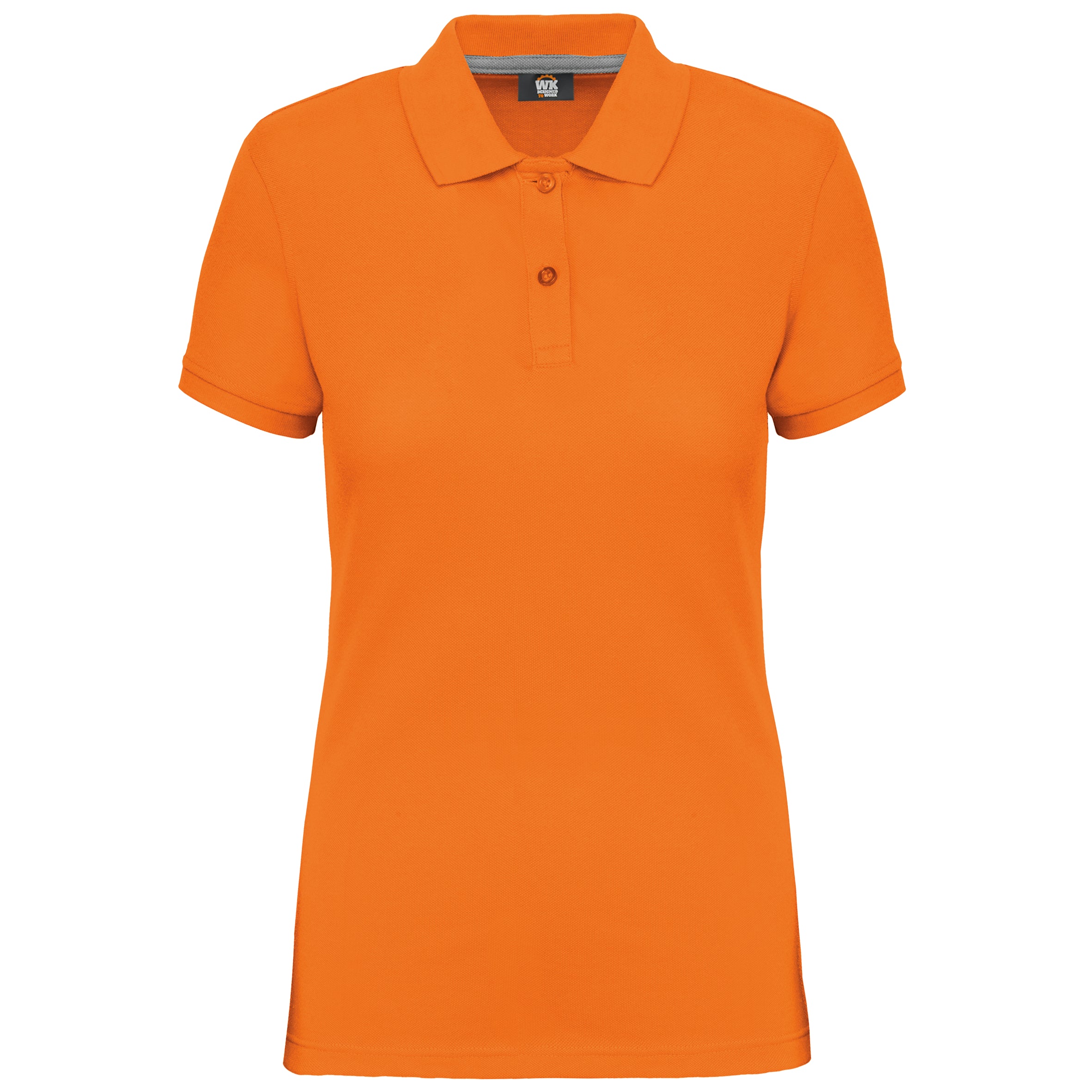 Women's Short-Sleeved Piqué Polo Shirt in Recycled Polyester and Cotton | WK275