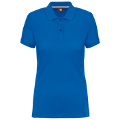 Women's Short-Sleeved Piqué Polo Shirt in Recycled Polyester and Cotton | WK275