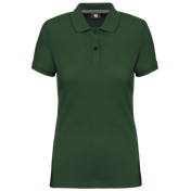 Women's Short-Sleeved Piqué Polo Shirt in Recycled Polyester and Cotton | WK275