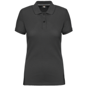 Women's Short-Sleeved Piqué Polo Shirt in Recycled Polyester and Cotton | WK275