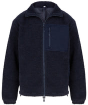 Sherpa Fleece Jacket with Funnel Neck in Recycled Polyester | FR854