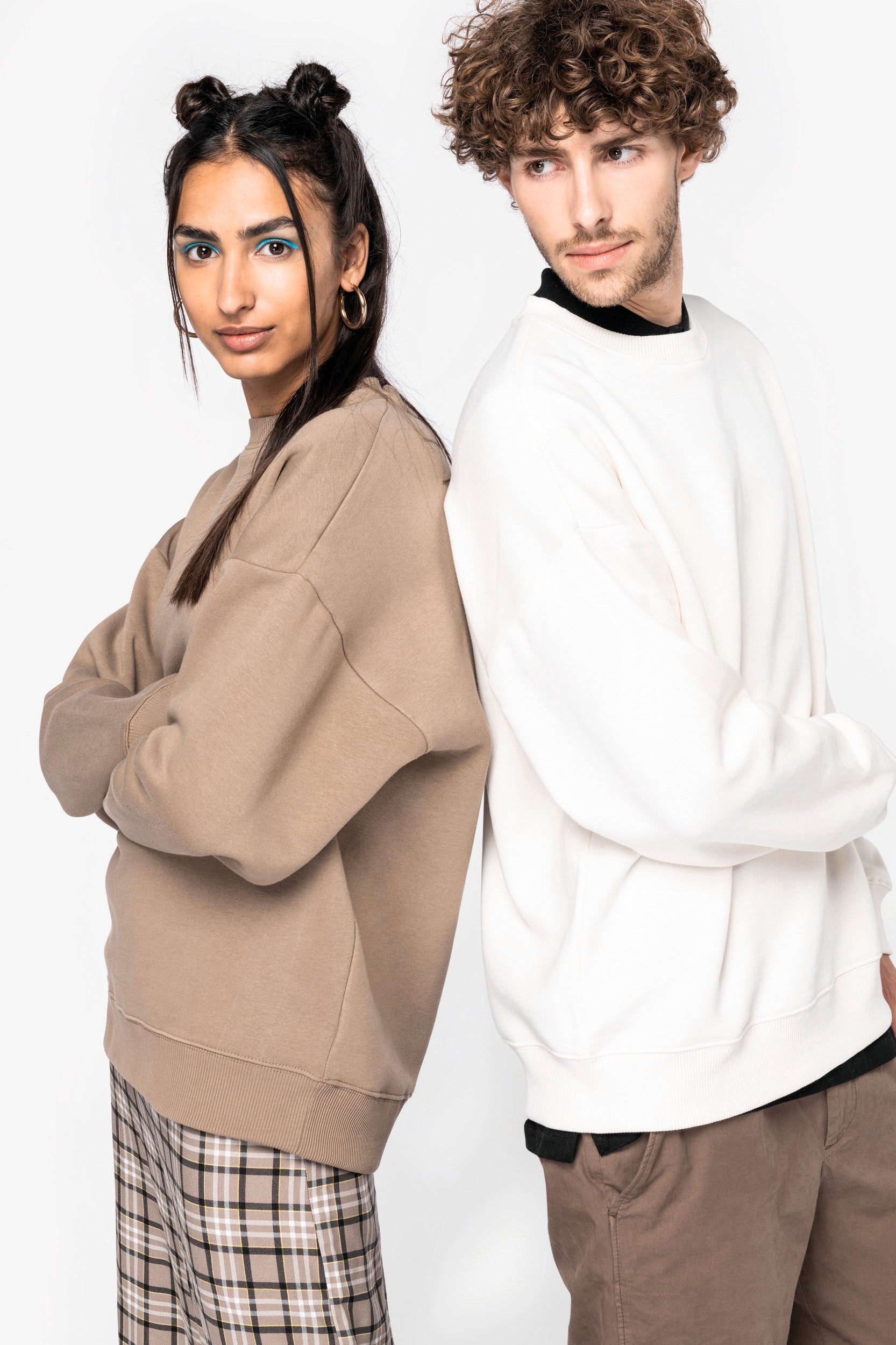 Eco-Responsible Oversized Round Neck Unisex Sweatshirt - NS407