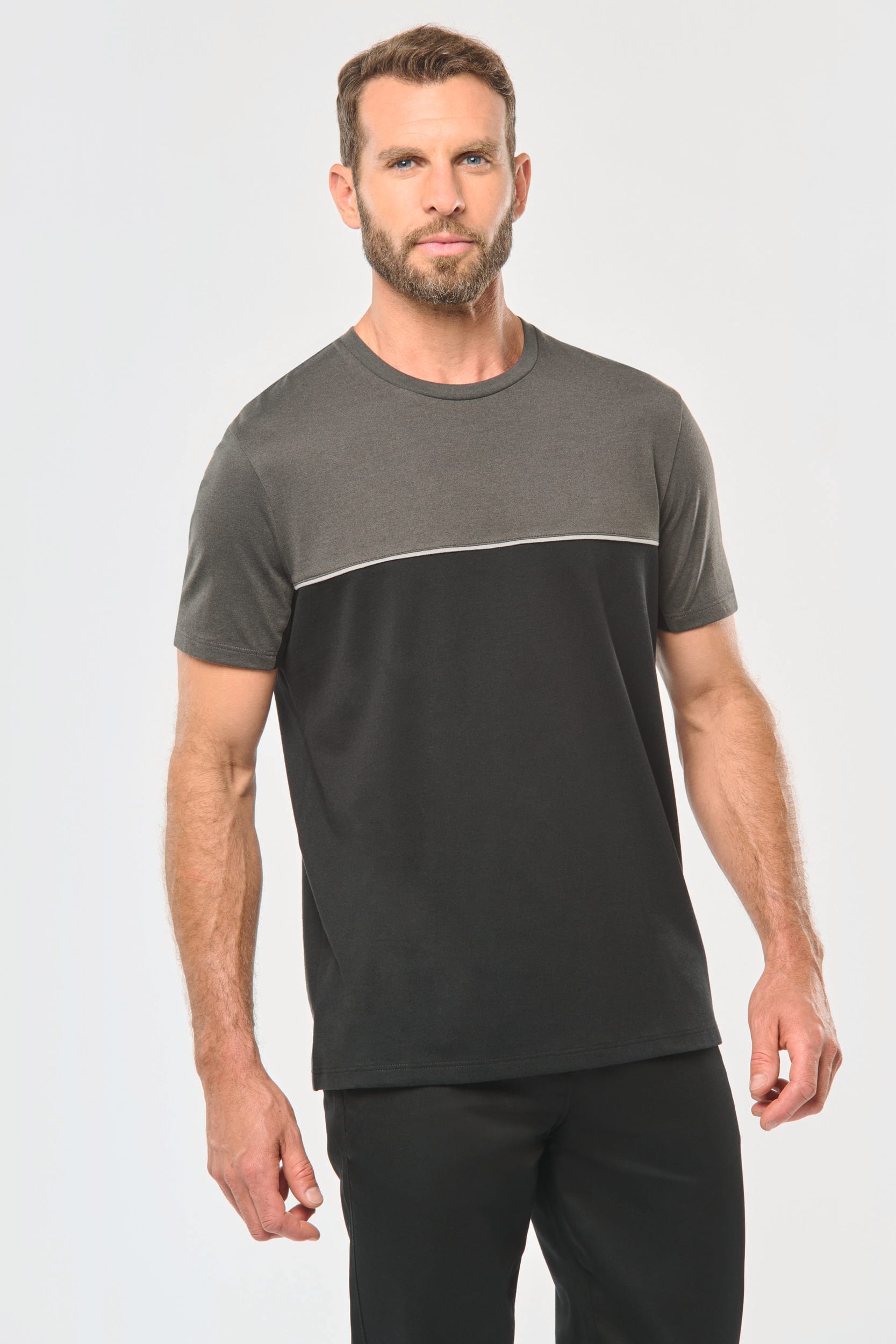 Recyceltes Zweifarbiges Kurzarm-T-Shirt - 190 g/m² - WK304