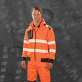 Sudadera de seguridad de alta visibilidad con capucha y cremallera de poliéster reciclado | R503X