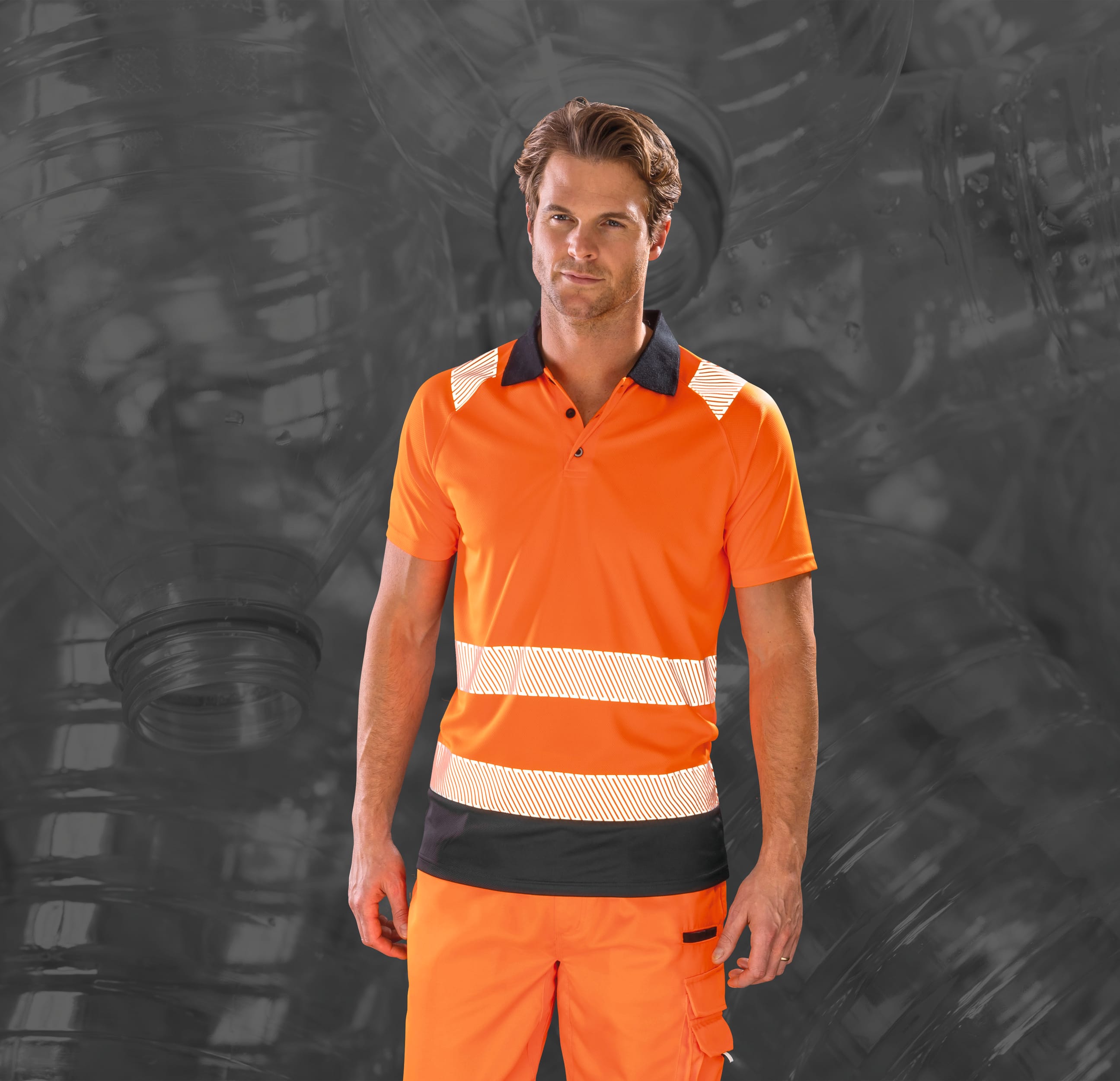 High-visibility veiligheidspolo van gerecycled polyester | R501X