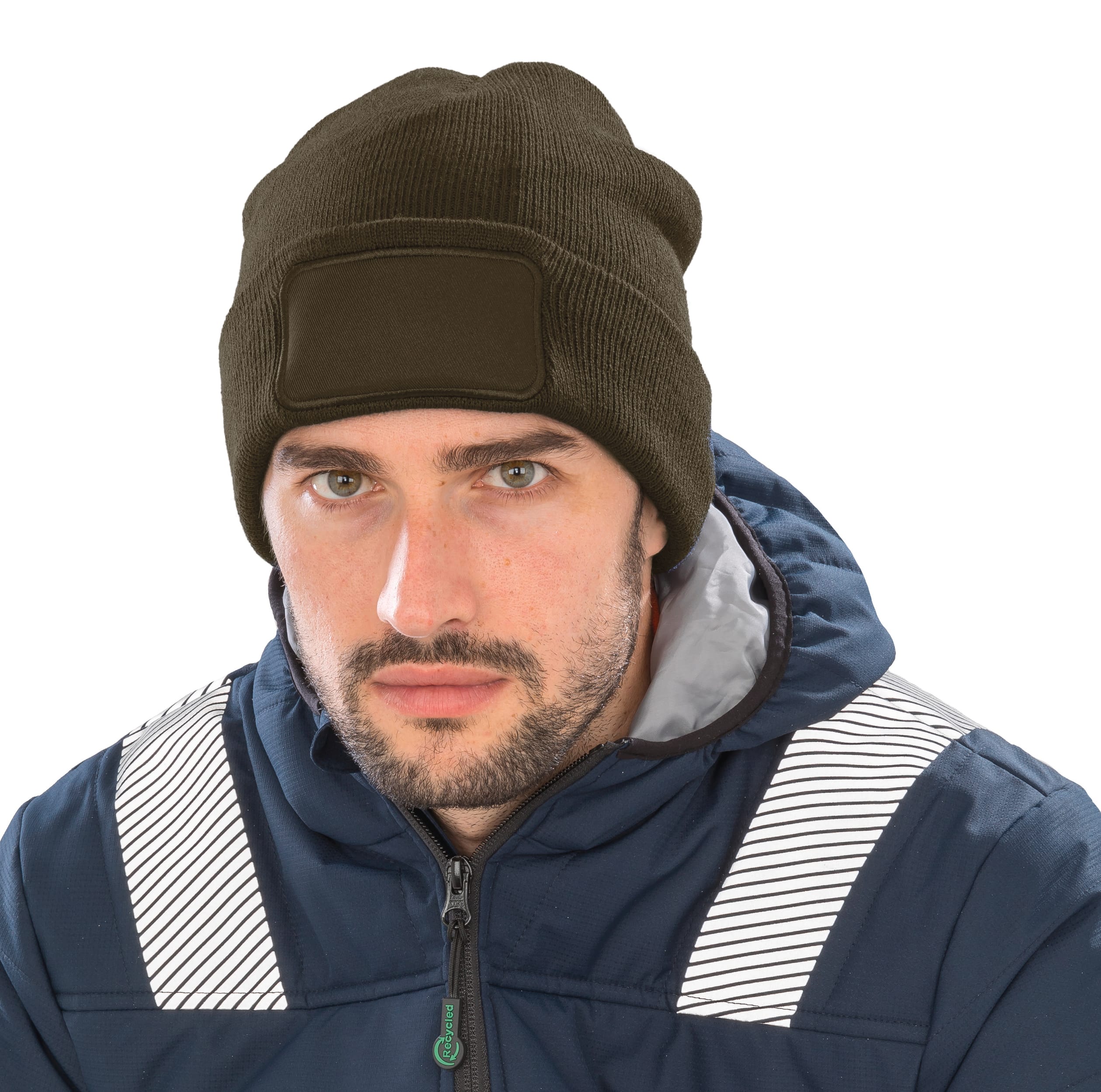 Recycled Turn-Up Beanie with Print Patch and Thinsulate™ Lining | RC934X