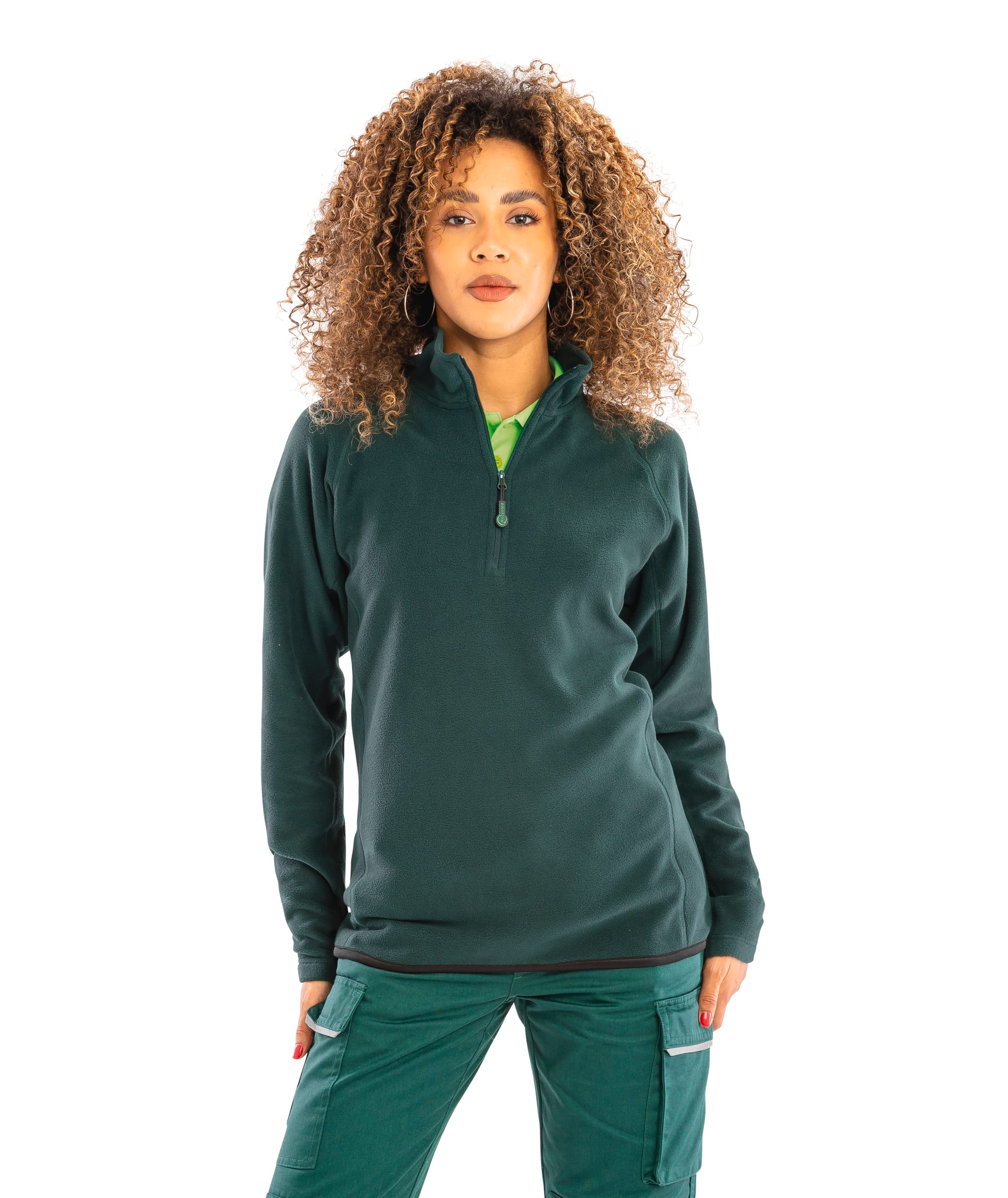 Jersey de micropolar en poliéster reciclado con cuello de cremallera | R905X