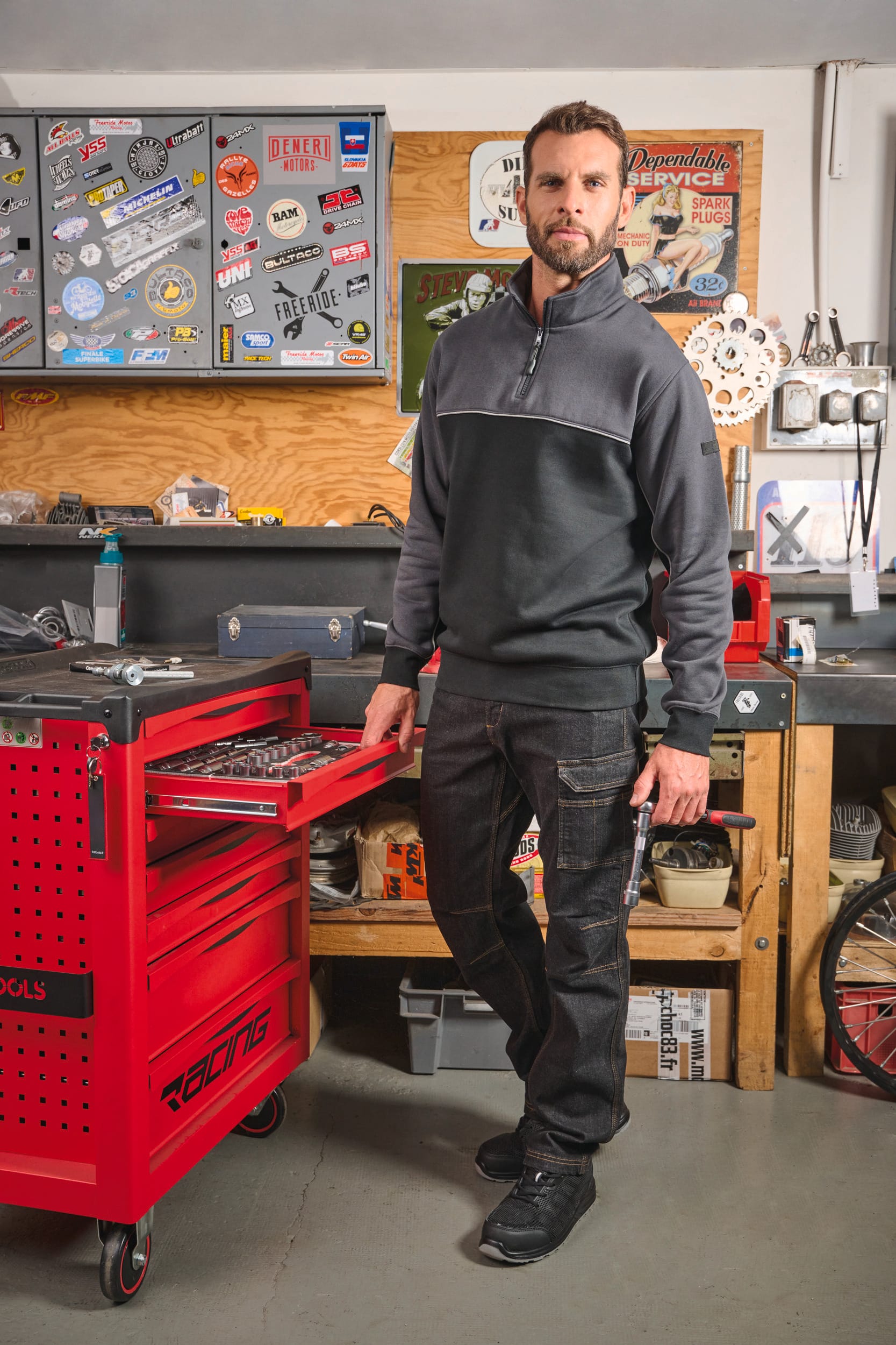 Sweatshirt Éco-responsable à Col Zippé Unisexe - WK404