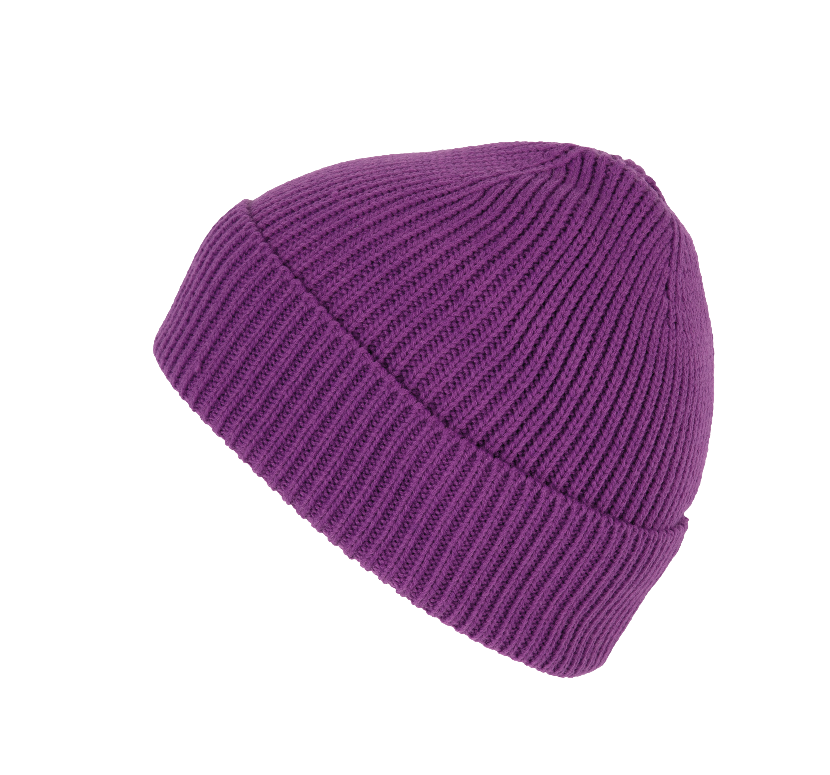 Bonnet côtelé à revers en mélange de polyester recyclé Polylana® | KP950