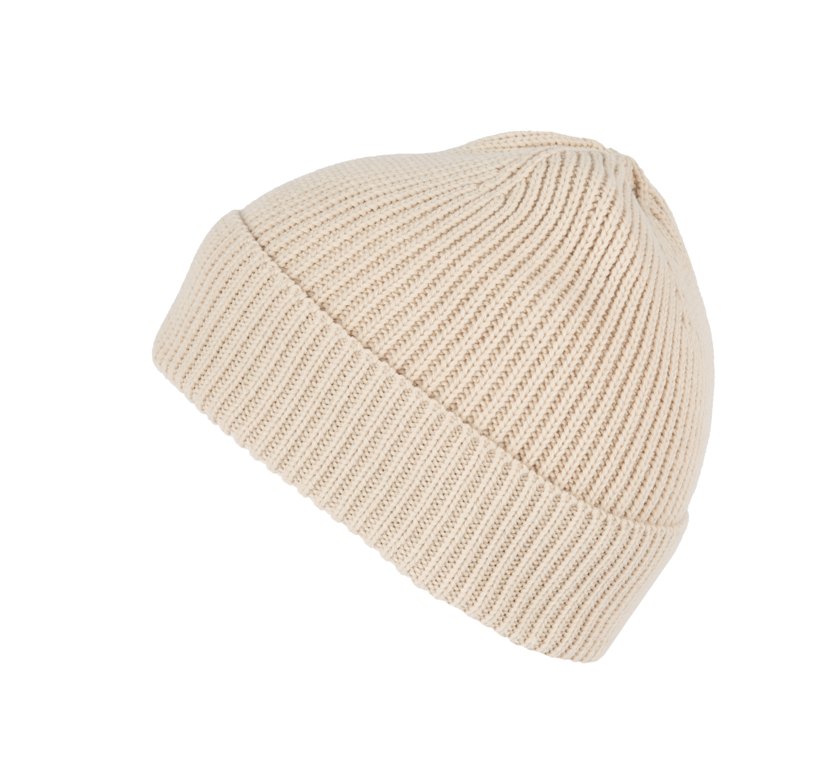 Bonnet côtelé à revers en mélange de polyester recyclé Polylana® | KP950