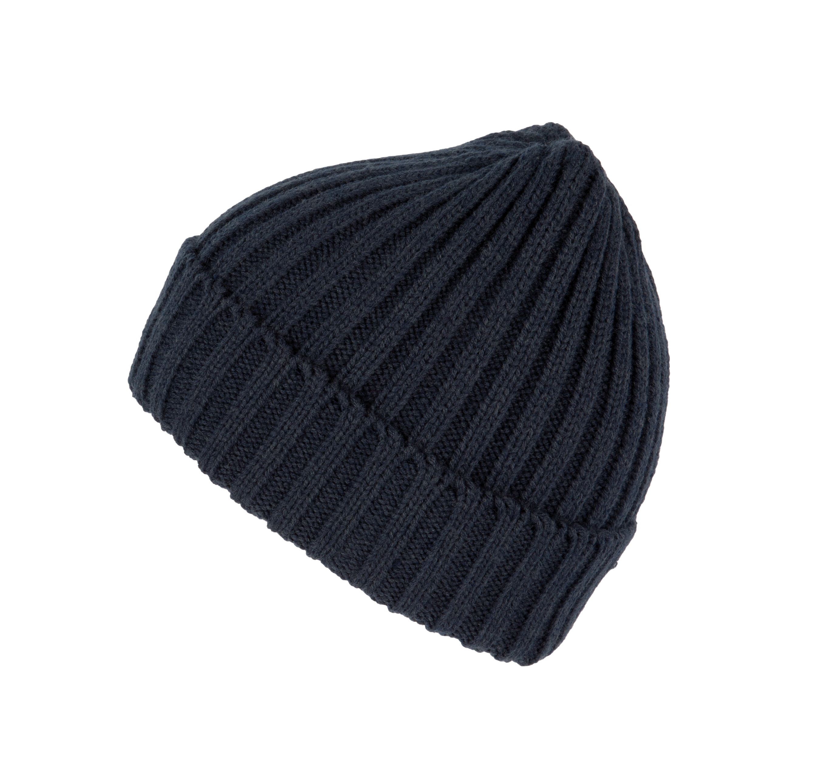 Bonnet à doubles côtes avec revers en mélange de polyester recyclé Polylana® | KP953