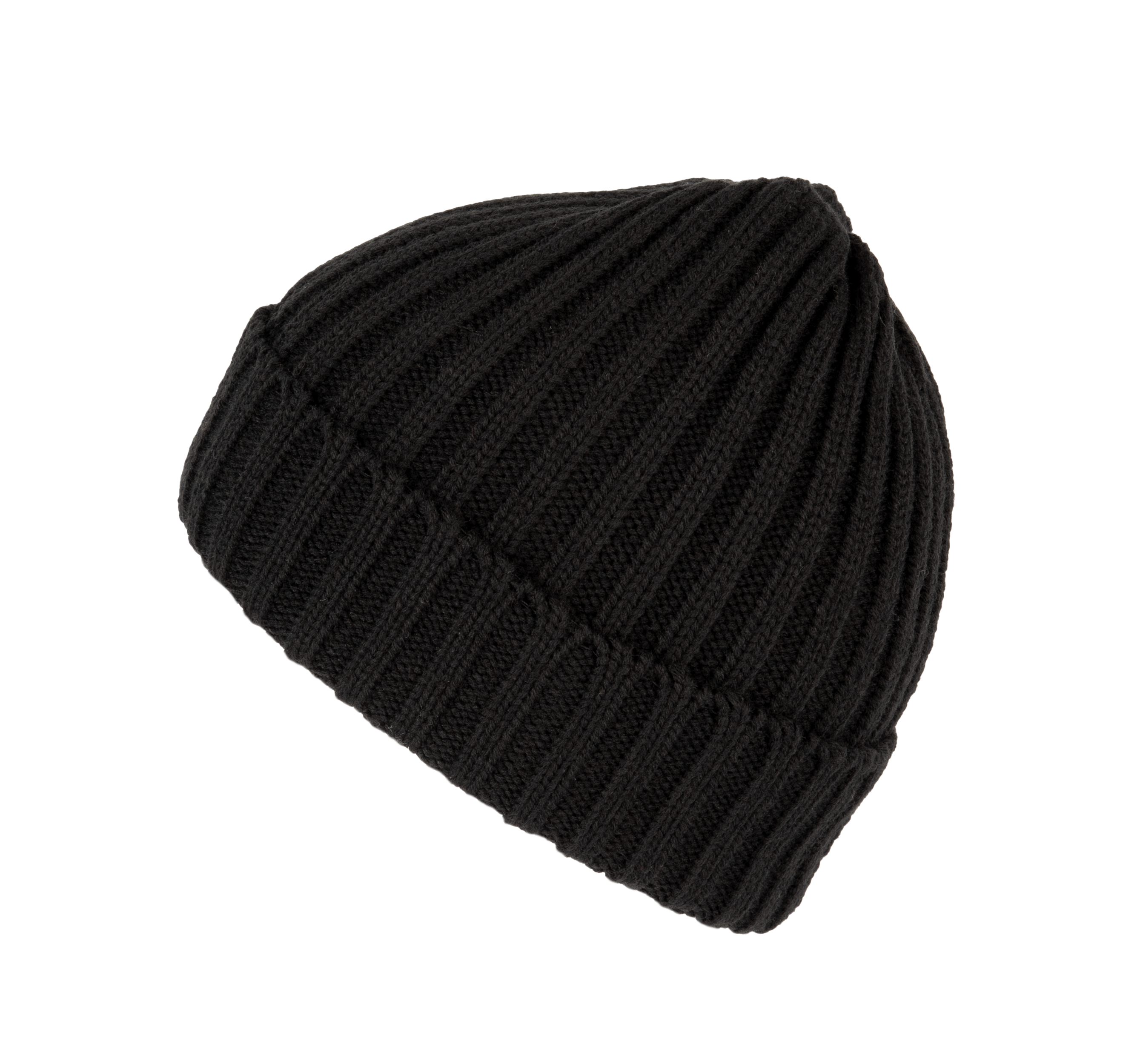 Bonnet à doubles côtes avec revers en mélange de polyester recyclé Polylana® | KP953