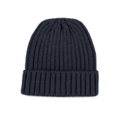 Bonnet à doubles côtes avec revers en mélange de polyester recyclé Polylana® | KP953