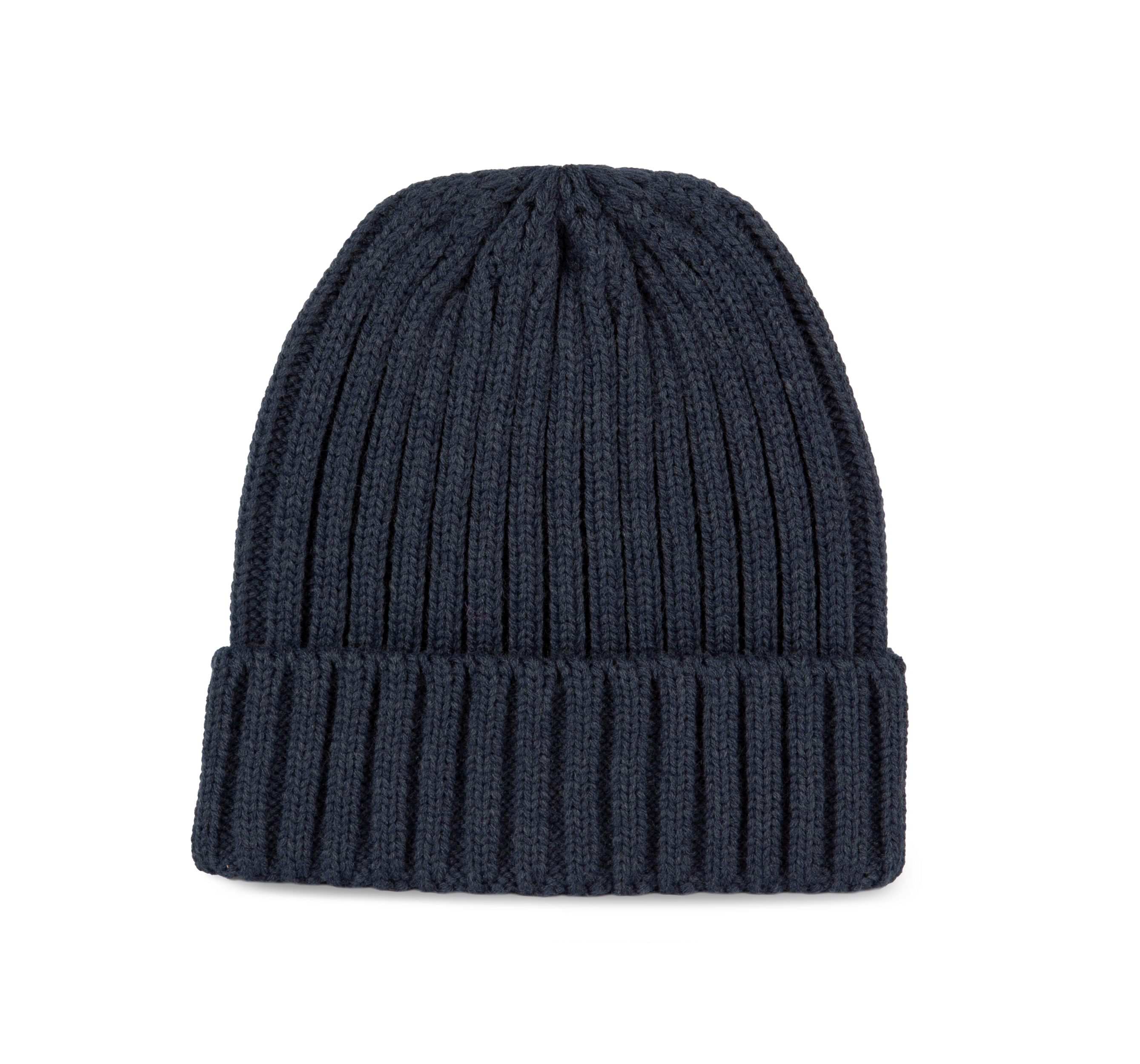 Bonnet à doubles côtes avec revers en mélange de polyester recyclé Polylana® | KP953