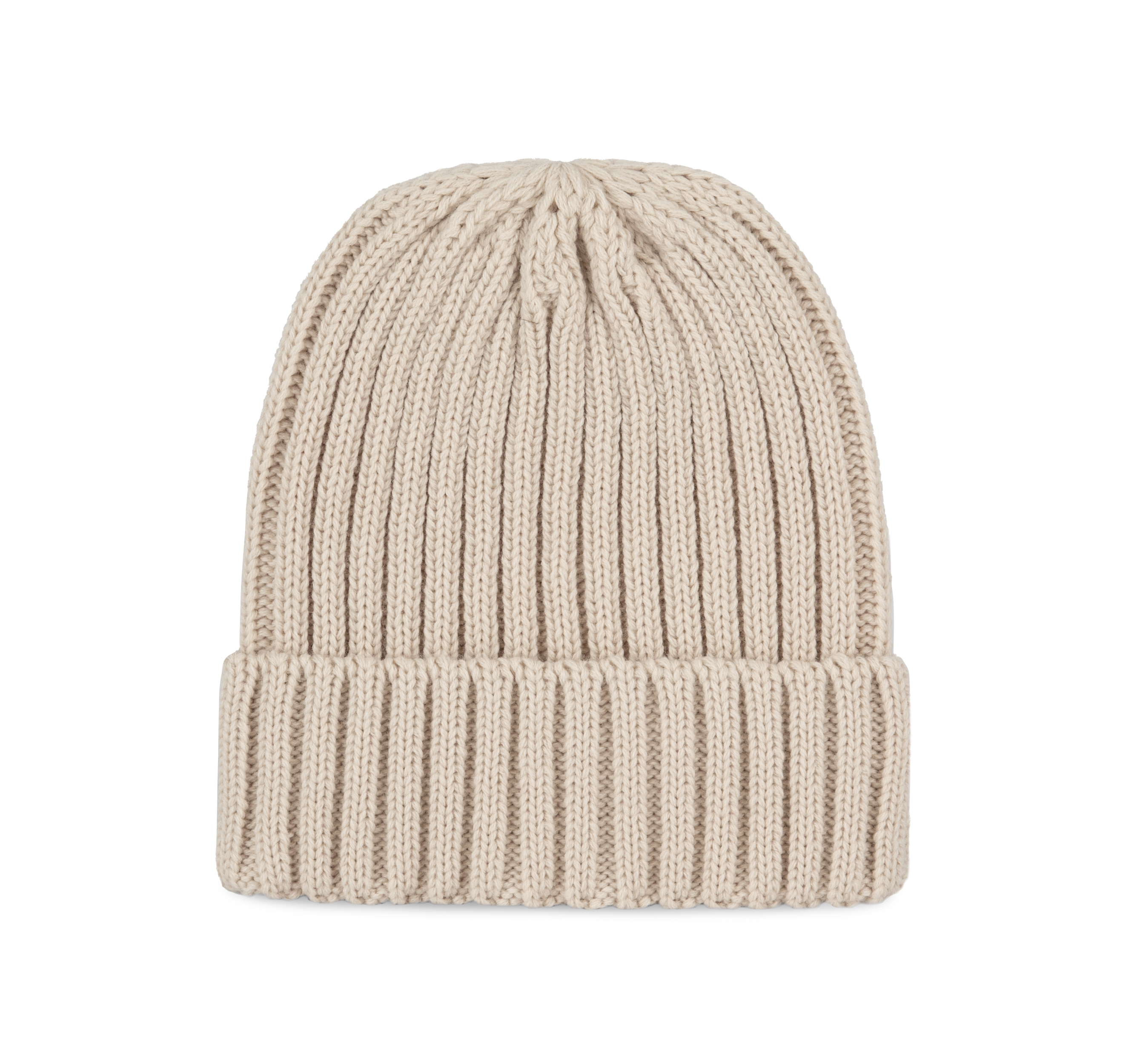 Bonnet à doubles côtes avec revers en mélange de polyester recyclé Polylana® | KP953