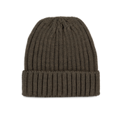 Bonnet à doubles côtes avec revers en mélange de polyester recyclé Polylana® | KP953